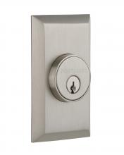 Nostalgic Warehouse 713614 - Nostalgic Warehouse Studio Plate Double Cylinder Deadbolt in Satin Nickel