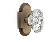 Nostalgic Warehouse 713622 - Nostalgic Warehouse Cottage Plate Passage Chateau Door Knob in Antique Brass