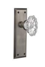 Nostalgic Warehouse 713740 - Nostalgic Warehouse New York Plate Single Dummy Chateau Door Knob in Antique Pewter