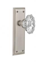 Nostalgic Warehouse 713744 - Nostalgic Warehouse New York Plate Single Dummy Chateau Door Knob in Satin Nickel