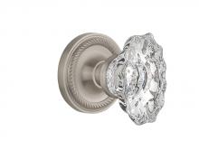 Nostalgic Warehouse 713751 - Nostalgic Warehouse Rope Rosette Single Dummy Chateau Door Knob in Satin Nickel