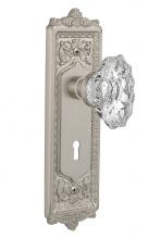 Nostalgic Warehouse 713779 - Nostalgic Warehouse Egg & Dart Plate with Keyhole Single Dummy Chateau Door Knob in Satin Nick