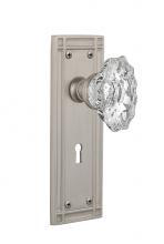 Nostalgic Warehouse 713808 - Nostalgic Warehouse Mission Plate with Keyhole Single Dummy Chateau Door Knob in Satin Nickel