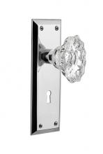 Nostalgic Warehouse 713840 - Nostalgic Warehouse New York Plate Double Dummy Chateau Door Knob in Bright Chrome