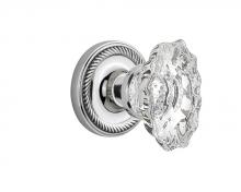 Nostalgic Warehouse 713847 - Nostalgic Warehouse Rope Rosette Double Dummy Chateau Door Knob in Bright Chrome