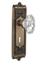 Nostalgic Warehouse 713874 - Nostalgic Warehouse Egg & Dart Plate with Keyhole Double Dummy Chateau Door Knob in Antique Br