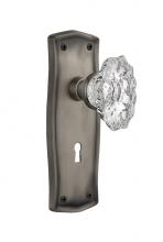 Nostalgic Warehouse 713894 - Nostalgic Warehouse Prairie Plate with Keyhole Double Dummy Chateau Door Knob in Antique Pewter
