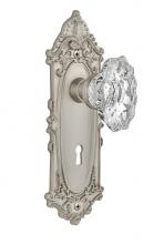 Nostalgic Warehouse 713902 - Nostalgic Warehouse Victorian Plate with Keyhole Double Dummy Chateau Door Knob in Satin Nickel