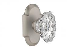 Nostalgic Warehouse 713924 - Nostalgic Warehouse Cottage Plate Privacy Chateau Door Knob in Satin Nickel