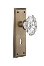 Nostalgic Warehouse 714032 - Nostalgic Warehouse New York Plate Interior Mortise Chateau Door Knob in Antique Brass