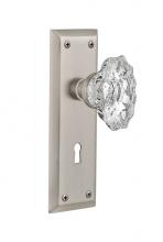 Nostalgic Warehouse 714037 - Nostalgic Warehouse New York Plate Interior Mortise Chateau Door Knob in Satin Nickel