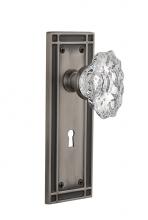 Nostalgic Warehouse 714058 - Nostalgic Warehouse Mission Plate Interior Mortise Chateau Door Knob in Antique Pewter
