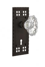 Nostalgic Warehouse 714063 - Nostalgic Warehouse Craftsman Plate Interior Mortise Chateau Door Knob in Oil-Rubbed Bronze