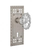 Nostalgic Warehouse 714064 - Nostalgic Warehouse Craftsman Plate Interior Mortise Chateau Door Knob in Satin Nickel