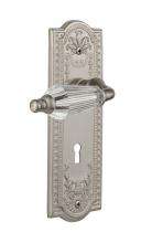 Nostalgic Warehouse 714235 - Nostalgic Warehouse Meadows Plate with Keyhole Single Dummy Parlor Lever in Satin Nickel