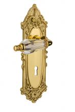 Nostalgic Warehouse 714252 - Nostalgic Warehouse Victorian Plate with Keyhole Single Dummy Parlor Lever in Polished Brass