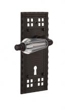 Nostalgic Warehouse 714261 - Nostalgic Warehouse Craftsman Plate with Keyhole Single Dummy Parlor Lever in Oil-Rubbed Bronze