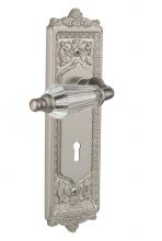 Nostalgic Warehouse 714328 - Nostalgic Warehouse Egg & Dart Plate with Keyhole Double Dummy Parlor Lever in Satin Nickel