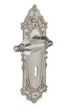 Nostalgic Warehouse 714352 - Nostalgic Warehouse Victorian Plate with Keyhole Double Dummy Parlor Lever in Satin Nickel