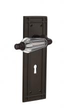Nostalgic Warehouse 714356 - Nostalgic Warehouse Mission Plate with Keyhole Double Dummy Parlor Lever in Oil-Rubbed Bronze