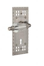 Nostalgic Warehouse 714460 - Nostalgic Warehouse Craftsman Plate with Keyhole Privacy Parlor Lever in Satin Nickel