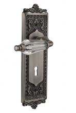 Nostalgic Warehouse 714471 - Nostalgic Warehouse Egg & Dart Plate Interior Mortise Parlor Lever in Antique Pewter
