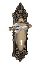 Nostalgic Warehouse 714501 - Nostalgic Warehouse Victorian Plate Interior Mortise Parlor Lever in Antique Brass
