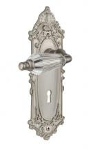 Nostalgic Warehouse 714505 - Nostalgic Warehouse Victorian Plate Interior Mortise Parlor Lever in Satin Nickel
