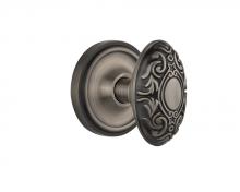 Nostalgic Warehouse 714556 - Nostalgic Warehouse Classic Rosette Privacy Victorian Door Knob in Antique Pewter