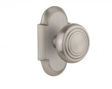 Nostalgic Warehouse 714616 - Nostalgic Warehouse Cottage Plate Privacy Deco Door Knob in Satin Nickel