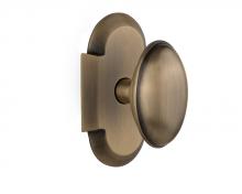 Nostalgic Warehouse 714624 - Nostalgic Warehouse Cottage Plate Privacy Homestead Door Knob in Antique Brass