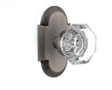 Nostalgic Warehouse 714691 - Nostalgic Warehouse Cottage Plate Privacy Waldorf Door Knob in Antique Pewter