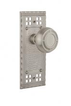 Nostalgic Warehouse 714752 - Nostalgic Warehouse Craftsman Plate Privacy Mission Door Knob in Satin Nickel