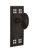 Nostalgic Warehouse 714786 - Nostalgic Warehouse Craftsman Plate Privacy Victorian Door Knob in Oil-Rubbed Bronze