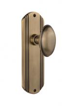 Nostalgic Warehouse 714851 - Nostalgic Warehouse Deco Plate Privacy Homestead Door Knob in Antique Brass