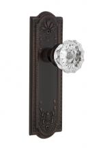 Nostalgic Warehouse 715107 - Nostalgic Warehouse Meadows Plate Privacy Crystal Glass Door Knob in Timeless Bronze