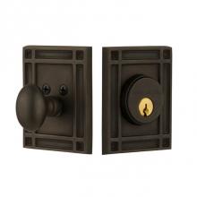 Nostalgic Warehouse 715139 - Nostalgic Warehouse Mission Plate Single Cylinder Deadbolt in Oil-Rubbed Bronze