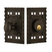 Nostalgic Warehouse 715146 - Nostalgic Warehouse Craftsman Plate Single Cylinder Deadbolt in Oil-Rubbed Bronze