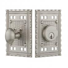 Nostalgic Warehouse 715148 - Nostalgic Warehouse Craftsman Plate Single Cylinder Deadbolt in Satin Nickel