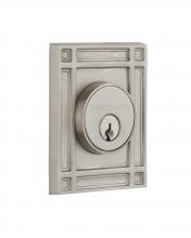 Nostalgic Warehouse 715156 - Nostalgic Warehouse Mission Plate Double Cylinder Deadbolt in Satin Nickel