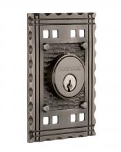 Nostalgic Warehouse 715160 - Nostalgic Warehouse Craftsman Plate Double Cylinder Deadbolt in Antique Pewter