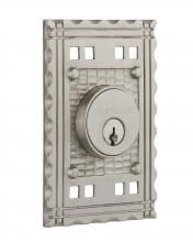 Nostalgic Warehouse 715164 - Nostalgic Warehouse Craftsman Plate Double Cylinder Deadbolt in Satin Nickel