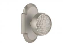 Nostalgic Warehouse 715177 - Nostalgic Warehouse Cottage Plate Single Dummy Craftsman Door Knob in Satin Nickel
