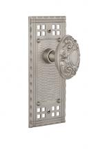 Nostalgic Warehouse 715381 - Nostalgic Warehouse Craftsman Plate Single Dummy Victorian Door Knob in Satin Nickel