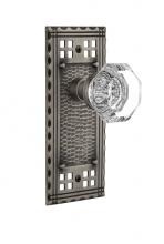 Nostalgic Warehouse 715383 - Nostalgic Warehouse Craftsman Plate Single Dummy Waldorf Door Knob in Antique Pewter