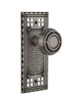 Nostalgic Warehouse 715419 - Nostalgic Warehouse Craftsman Plate Single Dummy Mission Door Knob in Antique Pewter