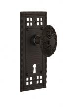 Nostalgic Warehouse 715444 - Nostalgic Warehouse Craftsman Plate with Keyhole Single Dummy Victorian Door Knob in Oil-Rubbed Br