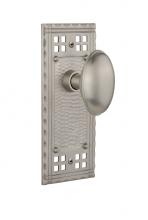 Nostalgic Warehouse 715497 - Nostalgic Warehouse Craftsman Plate Double Dummy Homestead Door Knob in Satin Nickel