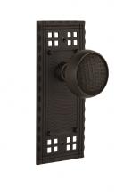 Nostalgic Warehouse 715544 - Nostalgic Warehouse Craftsman Plate Double Dummy Craftsman Door Knob in Oil-Rubbed Bronze