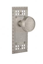 Nostalgic Warehouse 715545 - Nostalgic Warehouse Craftsman Plate Double Dummy Craftsman Door Knob in Satin Nickel
